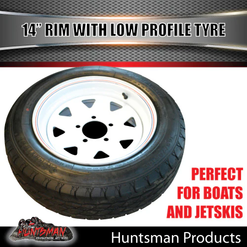 14x6 Trailer Caravan Sunraysia HT White Rim & 175/65R14C Low Profile Tyre. 175 65 14 - Image 2