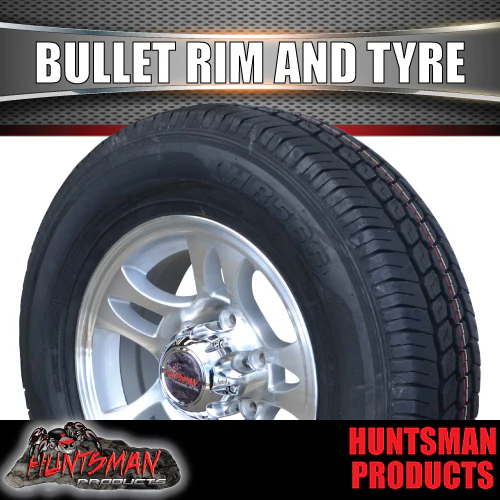 15" Trailer Caravan 6 Stud Bullet Mag Rim & 225/70R15C Tyre. 225 70 15 - Image 4