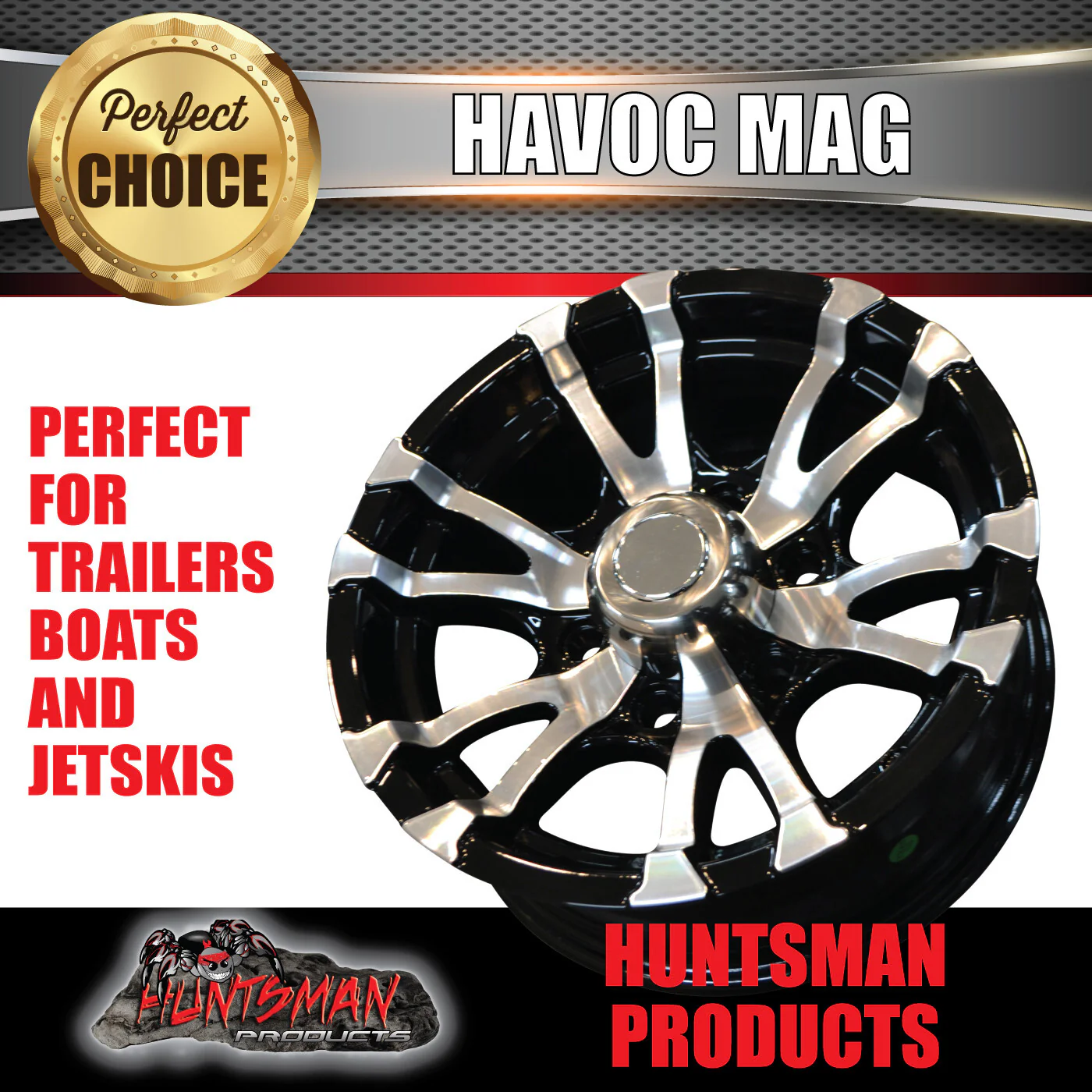 15" 6 Stud Havoc Caravan Trailer Alloy Wheel Rim & 195R15C LT Roadcruza RA1100 All Terrain Tyre 195 15 - Image 6