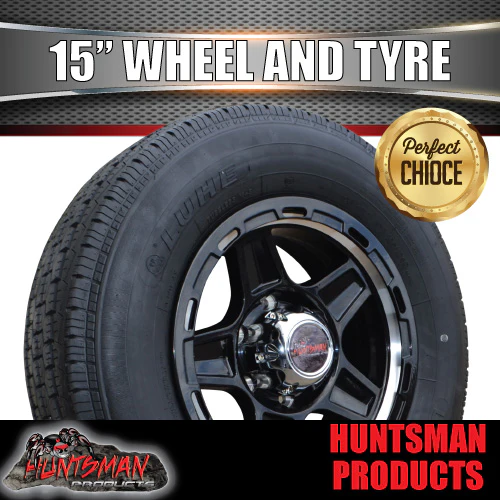 15" Trailer Caravan 6 Stud Raider Mag & 225/70R15C Tyre. 225 70 15