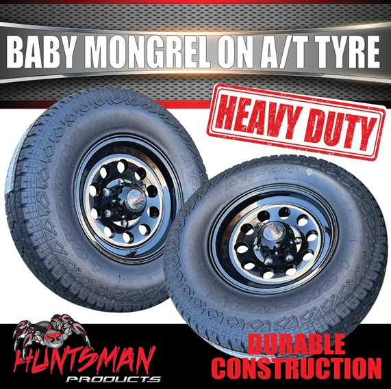 15" 6 Stud Trailer Caravan Baby Mongrel Alloy Mag Rim & 235/75R15 LT Tyre 1250KG - Image 4