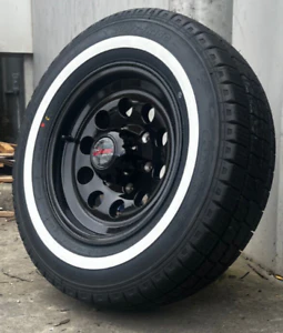 15" 6 Stud Trailer Caravan Baby Mongrel Mag Wheel & 205/75R15C Whitewall Tyre - Image 3