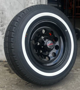 15" 6 Stud Trailer Caravan Baby Mongrel Mag Wheel Rim & 195R15C Whitewall Tyre - Image 2