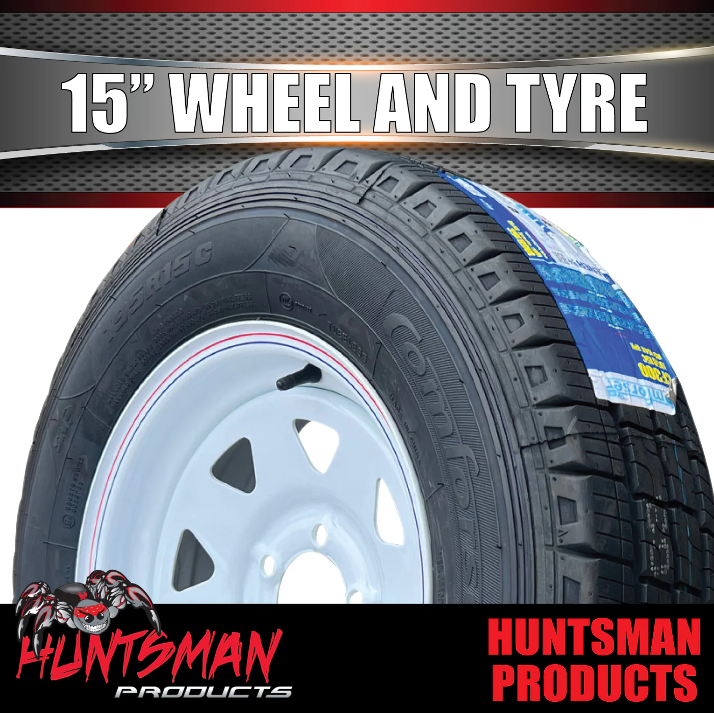 15" White sunraysia steel wheel suit Ford & 195R15C Comforser CF300 tyre caravan camper trailer 195 15 - Image 5