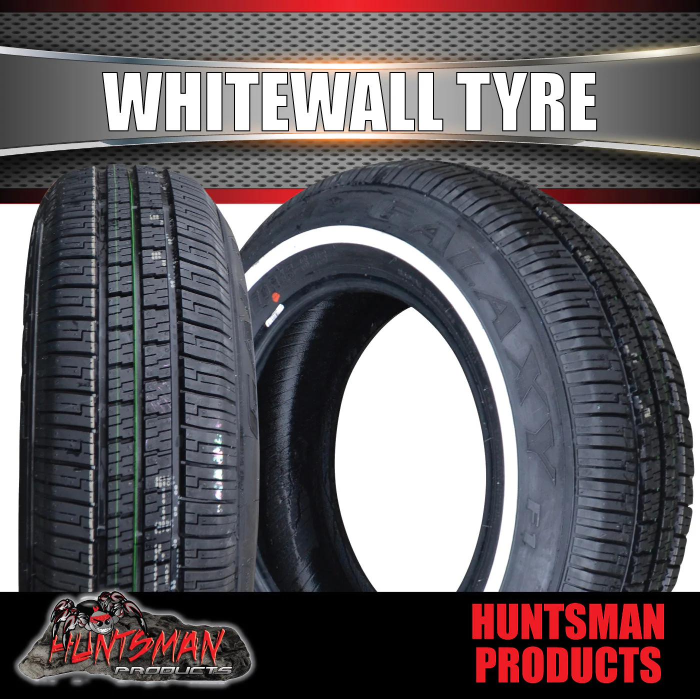 195/65R15 15" Whitewall Galaxy F1 Tyre 18mm Line.  91S White Wall Tire 195 65 15 - Image 3