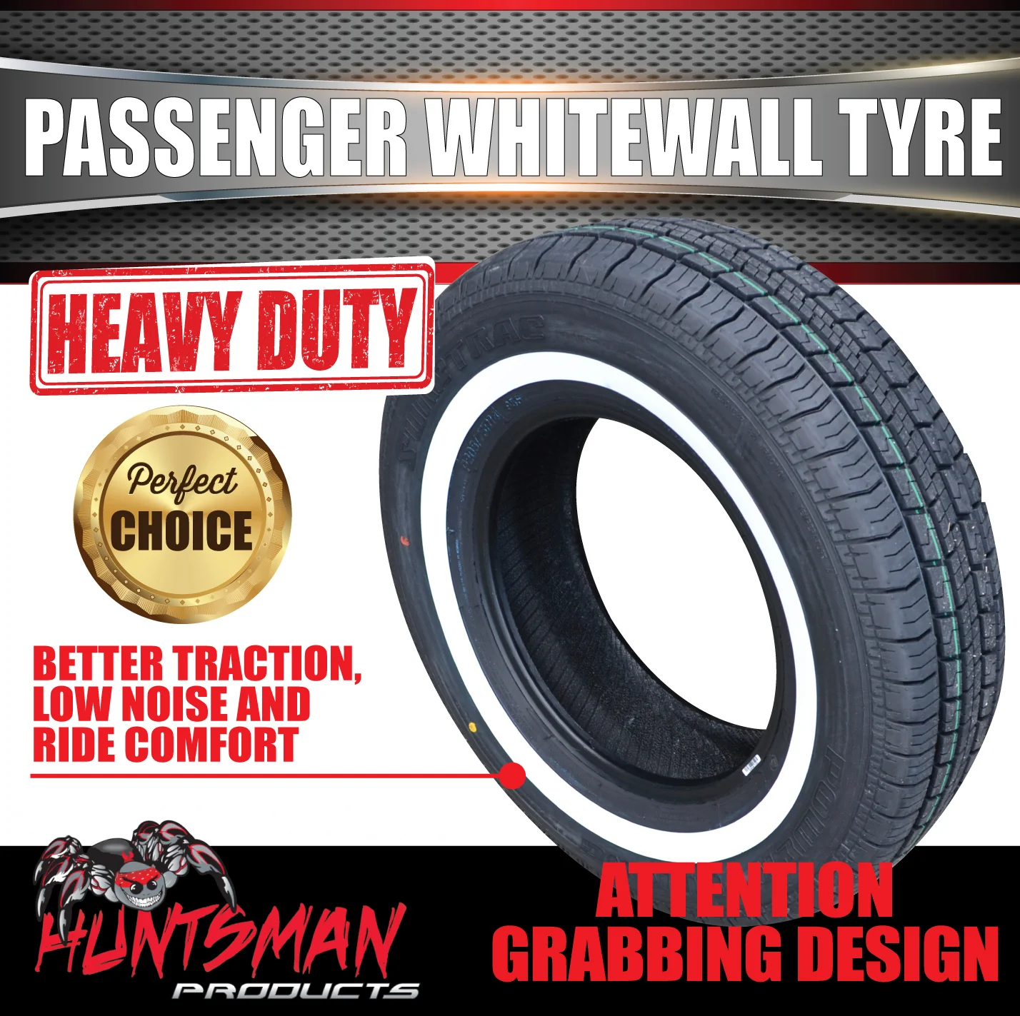 15" Whitewall 215/75R15 Suretrac Tyre 100S. 33mm White Line 215 75 15 - Image 5