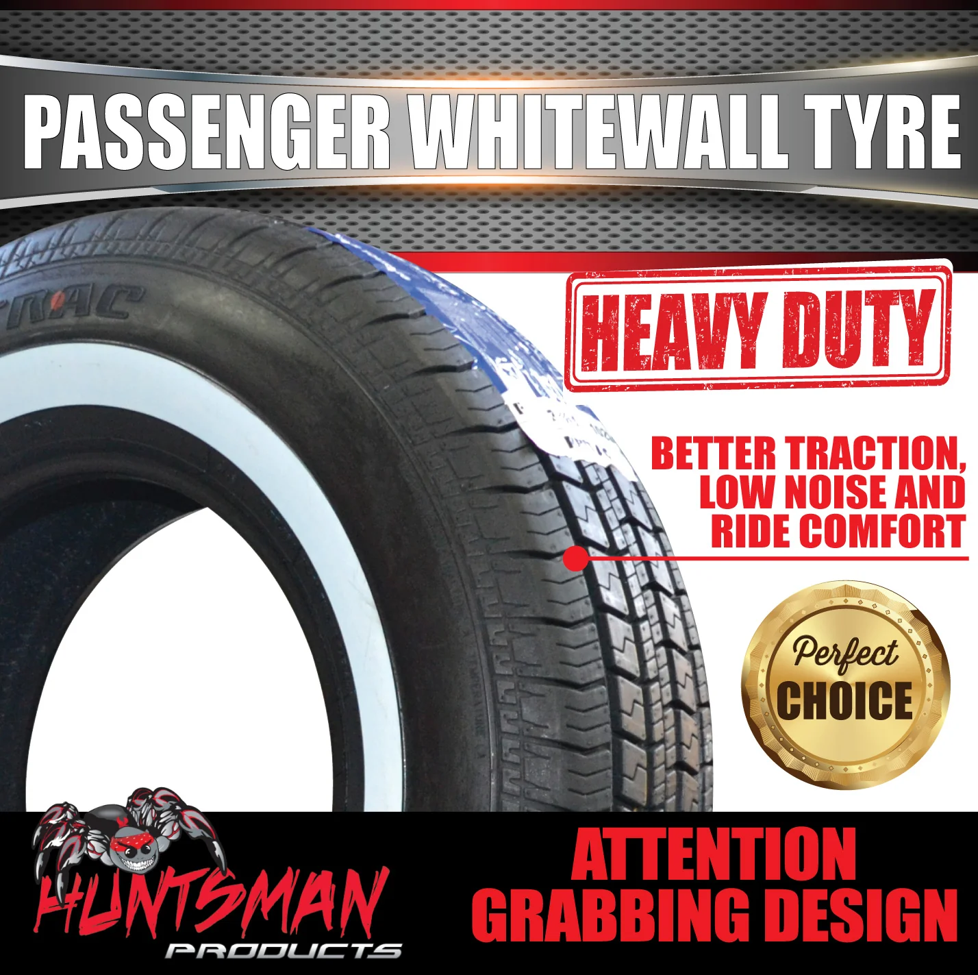 15" Whitewall 225/75R15 Suretrac Tyre 102S. 37mm White Line 225 75 15 - Image 7