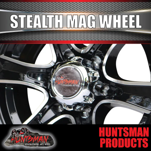 15x6 Trailer Caravan 6 Stud Stealth Alloy Mag Wheel. 1285KG Load Rating - Image 3