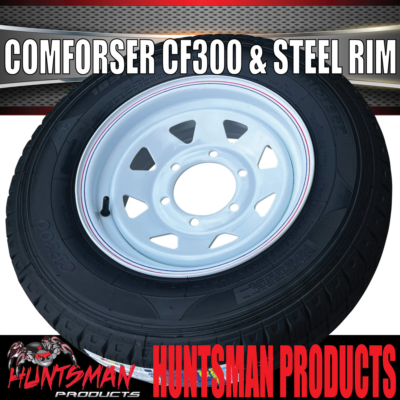 15" 6 Stud Caravan Camper Trailer Sunraysia White Steel Wheel Rim & 225/70R15C Tyre. 225 70 15 - Image 4