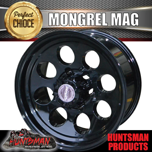 15X8 -22 Mongrel Alloy Mag Rim. 6/139.7 pcd Black Fits Patrol, Landcruiser, Hilux, Triton, Rodeo ETC - Image 6