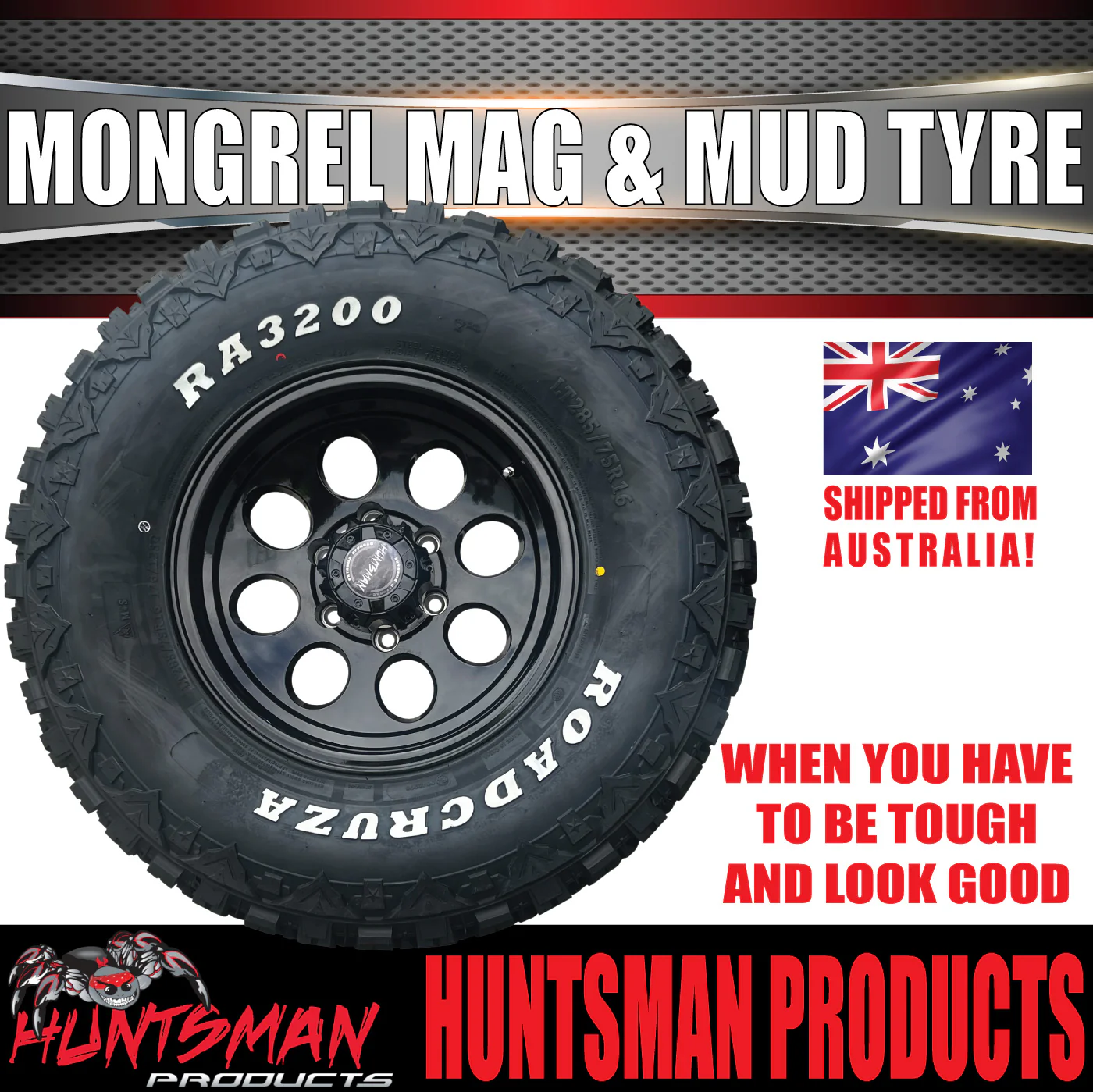 15x8 Black Mongrel Mag Wheel 6/139.7 PCD & 33X12.5R15 Roadcruza Mud Tyre 33 12.5 15 - Image 6