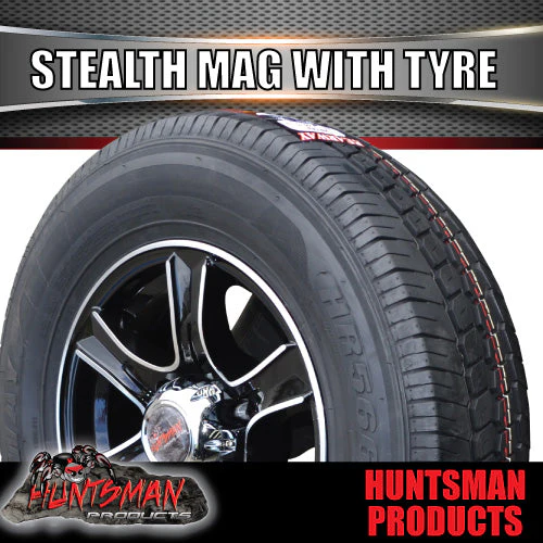 16" Caravan Trailer 6 stud Landcruiser Pattern Stealth Alloy & 225/75R16C Tyre. 225 75 16 - Image 3