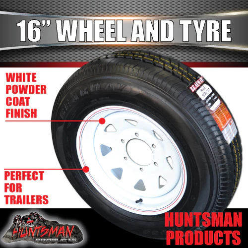 16" 6 stud trailer caravan steel wheel rim & 245/75R16 L/T tyre. 245 75 16 - Image 3