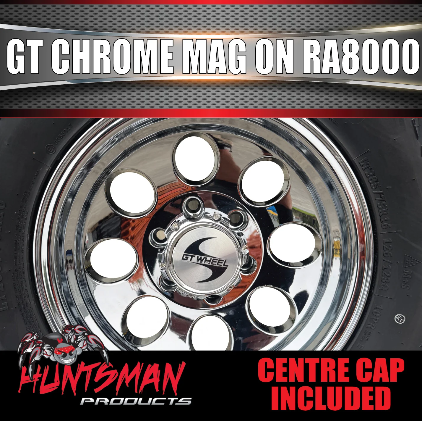16" Chrome GT Alloy Mag Wheel & 285/75R16 Roadcruza RA8000 Rugged Terrain Tyre - Image 7
