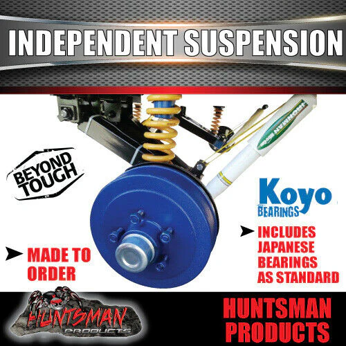 1600Kg Off Road Camper Trailer Caravan Shock & Coil Independent Suspension