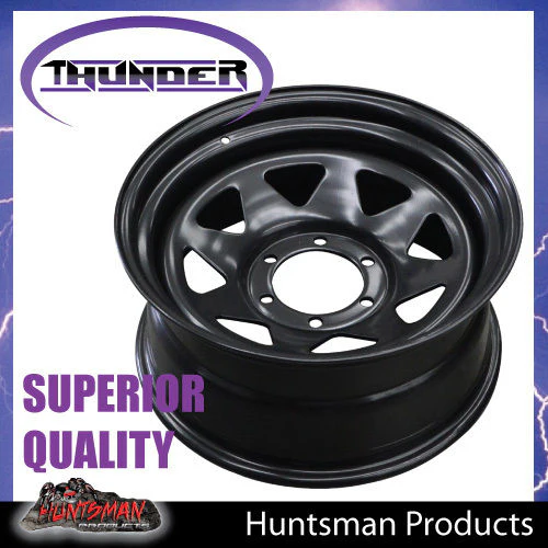 16X7 6 Stud BlackThunder Rim -13 Offset. 6/139.7 PCD. Fits Landcruiser, Patrol etc