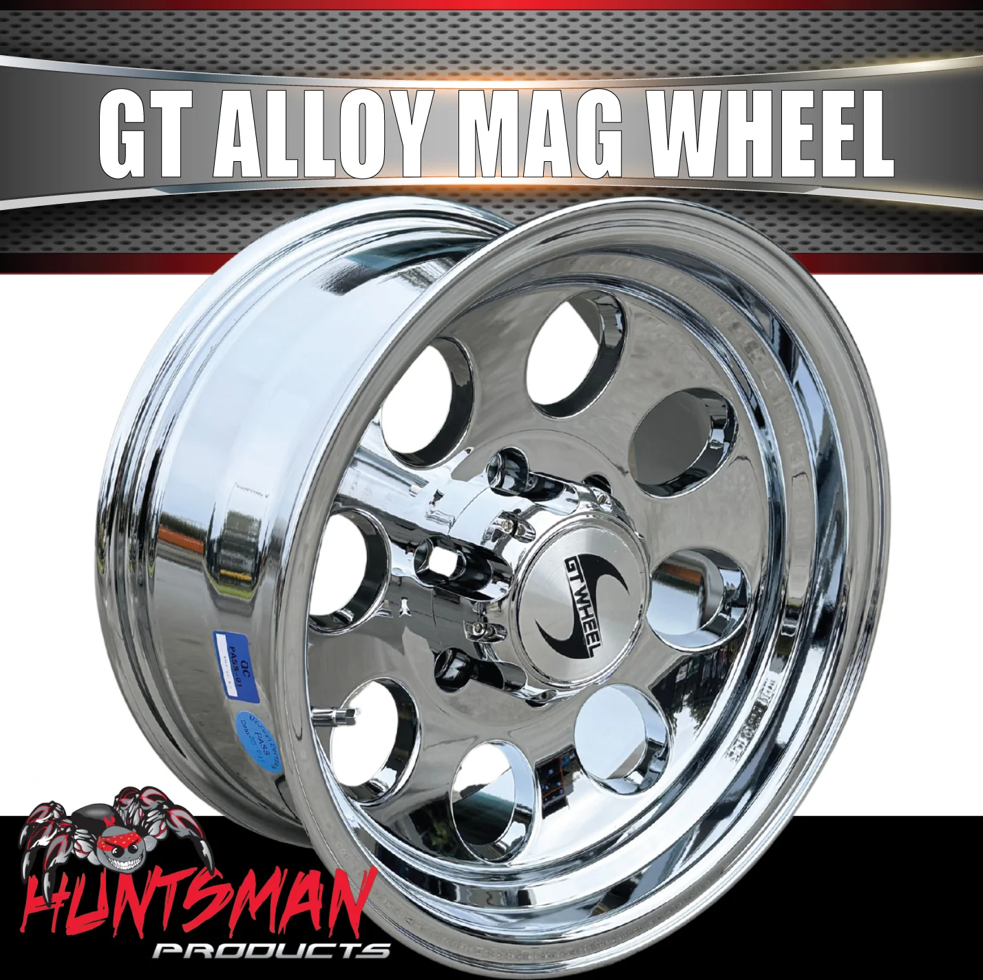 16X8 -20 Offset Chrome Vacuum GT Alloy Wheel 4WD 6/139.7 pcd suits Patrol Landcruiser - Image 3