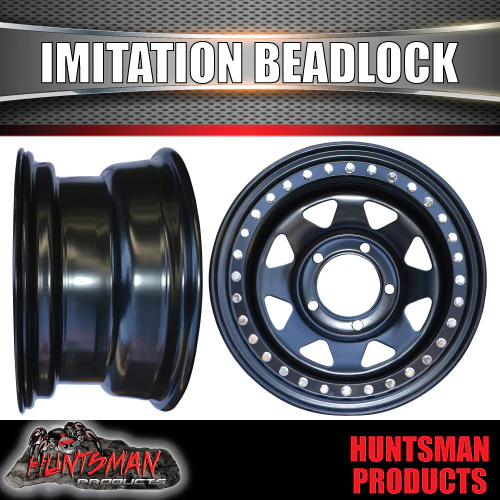 16X8 5/150 PCD 0 Offset Steel Imitation Beadlock Rim. Fits Toyota Landcruiser - Image 2
