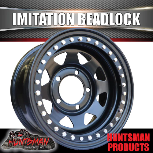 16X8 5/150 PCD 0 Offset Steel Imitation Beadlock Rim. Fits Toyota Landcruiser - Image 5