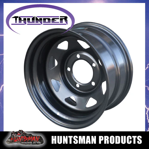 16x8 5/150 PCD Black thunder Steel Wheel Rim -50 Offset. Fits Toyota Landcruiser - Image 2