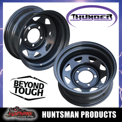 16x8 5/150 PCD Black thunder Steel Wheel Rim -50 Offset. Fits Toyota Landcruiser - Image 6