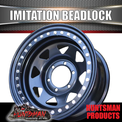 16X8 6/139.7 PCD 0 Offset Steel Imitation Beadlock Rim. Fits Landcruiser, Patrol, Ranger etc - Image 3
