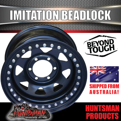 16X8 6/139.7 PCD 0 Offset Steel Imitation Beadlock Rim. Fits Landcruiser, Patrol, Ranger etc - Image 5