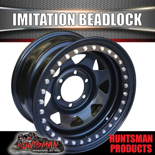 16X8 6/139.7 PCD 0 Offset Steel Imitation Beadlock Rim. Fits Landcruiser, Patrol, Ranger etc - Image 6