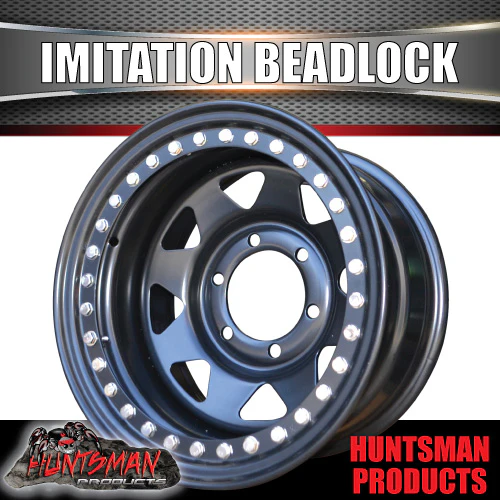 16X8 6/139.7 PCD -23 Offset Steel Imitation Beadlock Rim. Fits Landcruiser, Patrol etc - Image 3