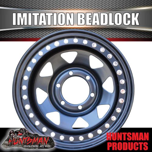 16X8 6/139.7 PCD -23 Offset Steel Imitation Beadlock Rim. Fits Landcruiser, Patrol etc - Image 5