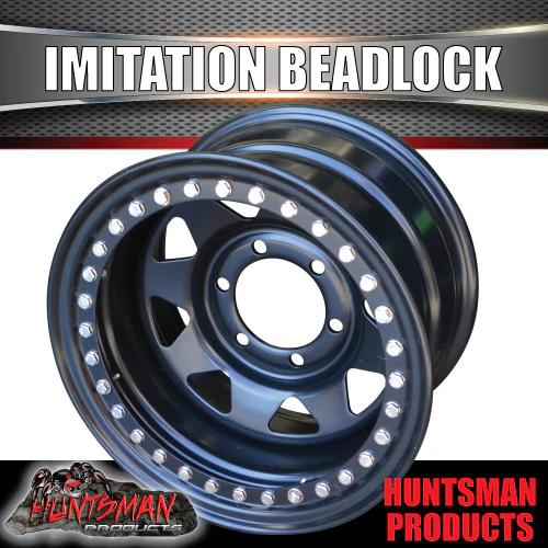 16X8 6/139.7 PCD -23 Offset Steel Imitation Beadlock Rim. Fits Landcruiser, Patrol etc - Image 6