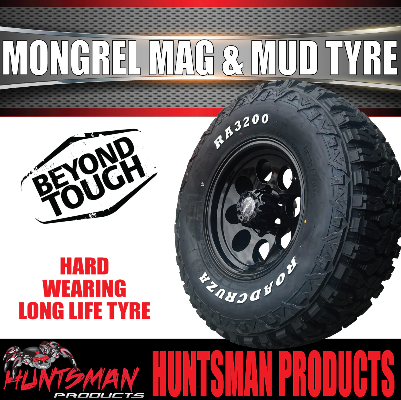 16x8 Black Mongrel Mag Wheel & 285/75R16 L/T Roadcruza RA3200 Mud Tyre 10 PLY. 285 75 16 - Image 6