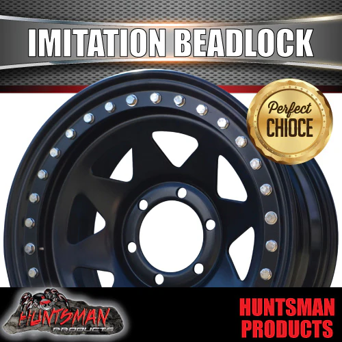 17X8 6/139.7 PCD +20 Offset Steel Imitation Beadlock Rim. Fits Ranger, Hilux, D-Max, BT-50 etc - Image 3