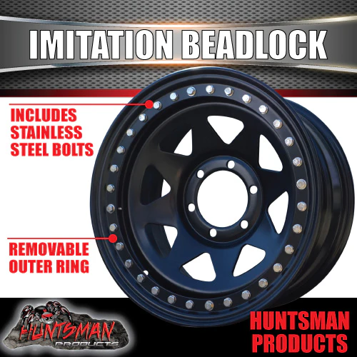 17X8 6/139.7 PCD +20 Offset Steel Imitation Beadlock Rim. Fits Ranger, Hilux, D-Max, BT-50 etc - Image 4