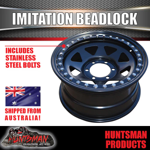 17X8 6/139.7 PCD +20 Offset Steel Imitation Beadlock Rim. Fits Ranger, Hilux, D-Max, BT-50 etc - Image 7