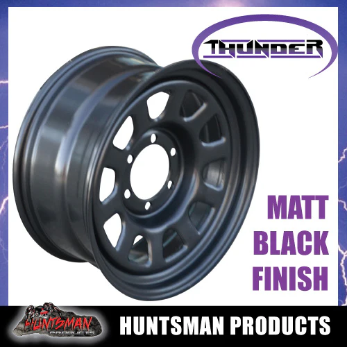 17X8 6 Stud "D Hole" Thunder Steel Rim +20 Offset 6/139.7 PCD. Fits Ranger, Hilux, D-Max, BT-50 etc - Image 3