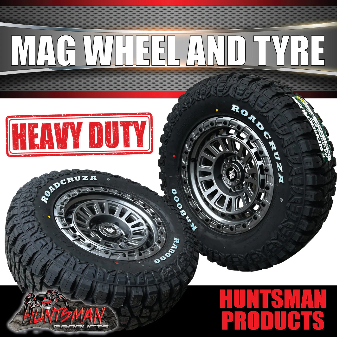 17x8 Gunmetal Sandstorm Alloy Rim 6/139.7 ET0 & 265/65R17 Roadcruza RA8000 Tyre - Image 7