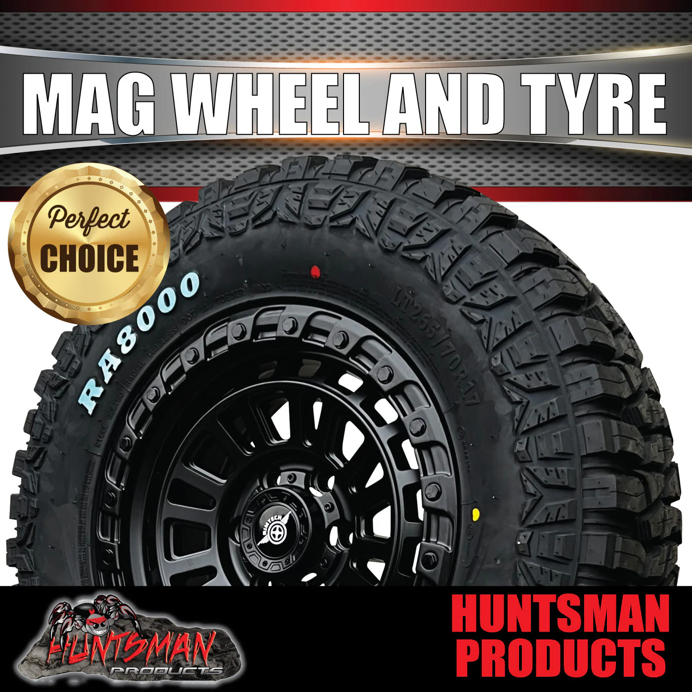 17x8 Sandstorm Alloy Wheel 6/139.7 pcd ET20 & 265/65R17 Roadcruza RA8000 Rugged Tyre - Image 4