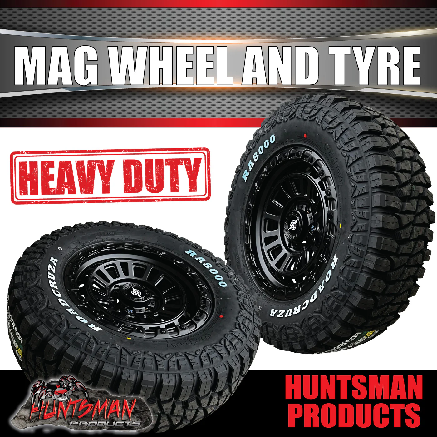 17x8 Sandstorm Alloy Wheel 6/139.7 pcd ET20 & 265/70R17 Roadcruza RA8000 Rugged Tyre - Image 2