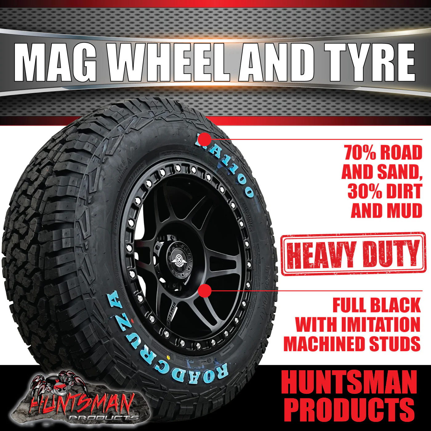 17x9 Delta Alloy Mag Wheel 6/139.7 pcd ET18 & 265/65R17 Roadcruza RA1100 AT tyre - Image 2