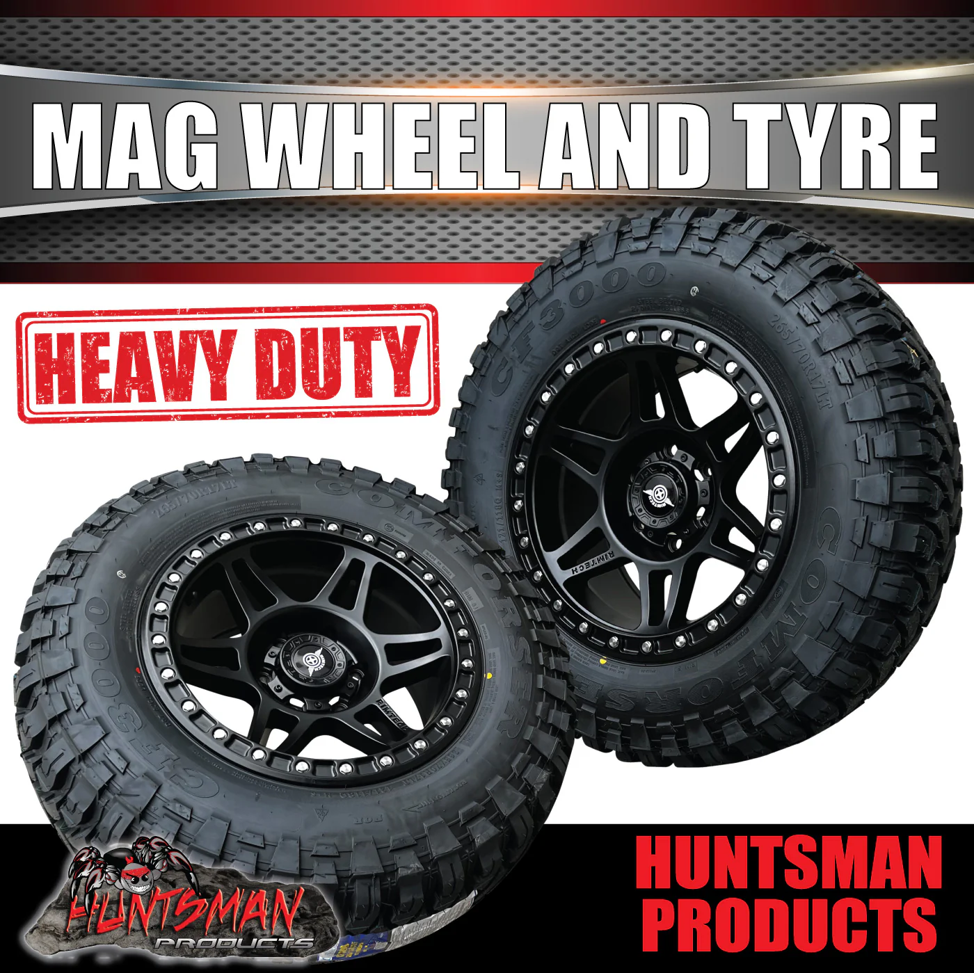 17x9 Delta Alloy Wheel 6/139.7 pcd ET18 & 245/65R17 Comforser CF3000 Mud Tyre - Image 6