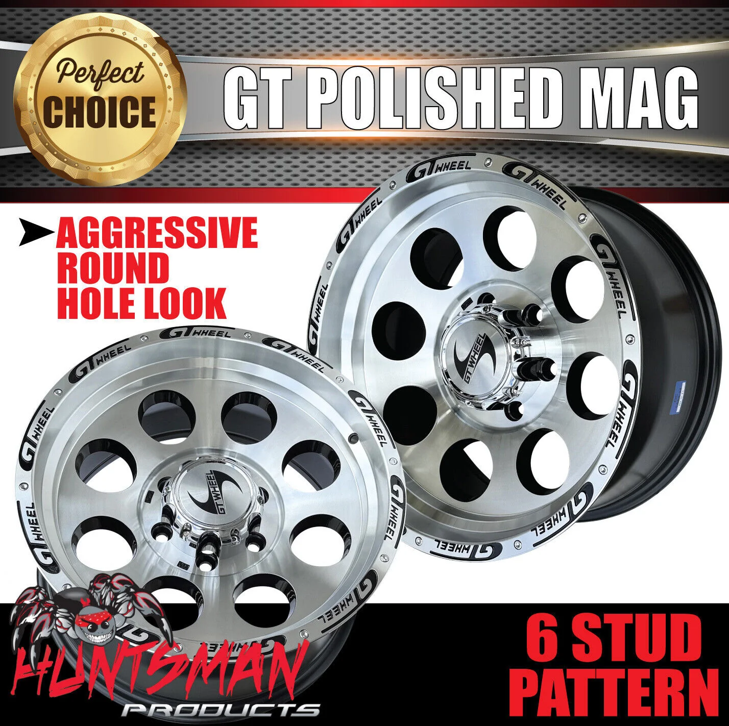 16" GT Alloy Mag Wheel & 315/75R16 Roadcruza RA8000 Rugged Terrain Tyre 6/139.7 PCD - Image 5
