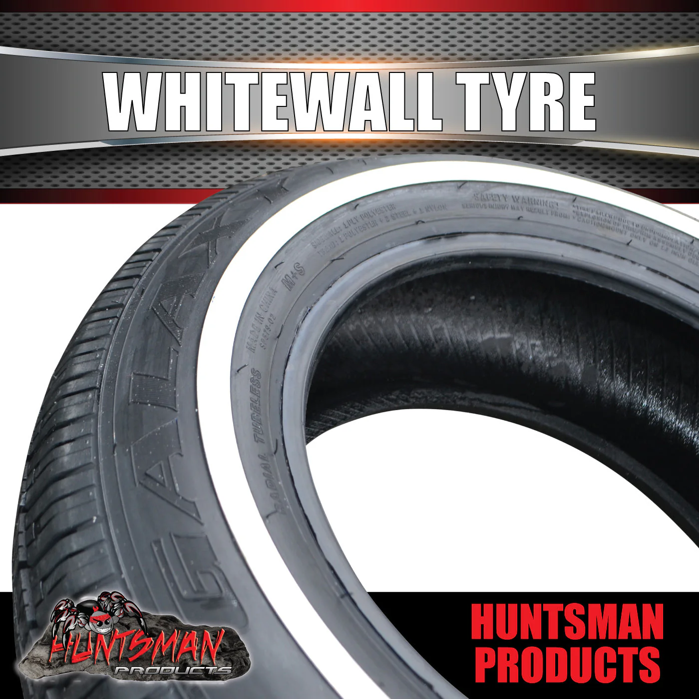 165/65R13 Whitewall Daynamic Tyre 18mm Line  77S White Wall Tire 165 65 13 - Image 3