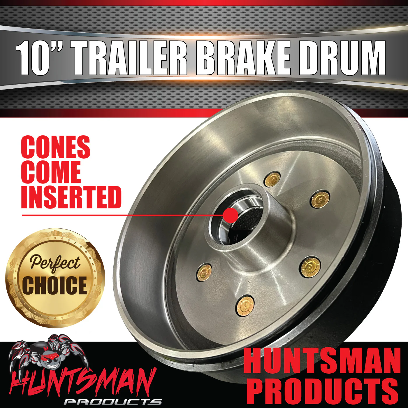 1x 10" Trailer Caravan Electric Drum 6 Stud Landcruiser Pattern 6/139.7 PCD & LM Holden Bearing Set - Image 3