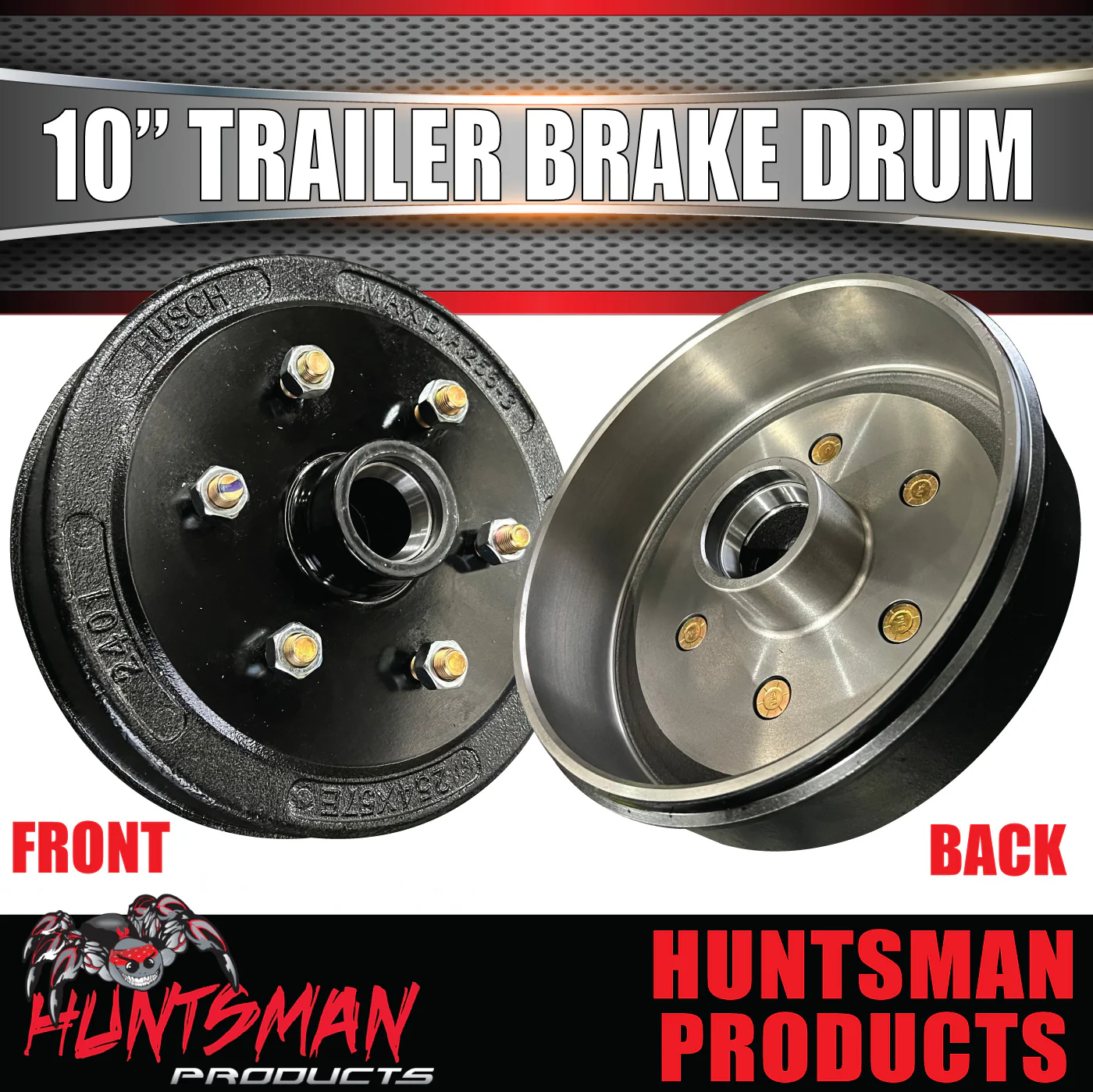 1x 10" Trailer Caravan Electric Drum 6 Stud NP300 D40 Pattern 6/114.3 PCD & SL Slimline Bearing Set - Image 2