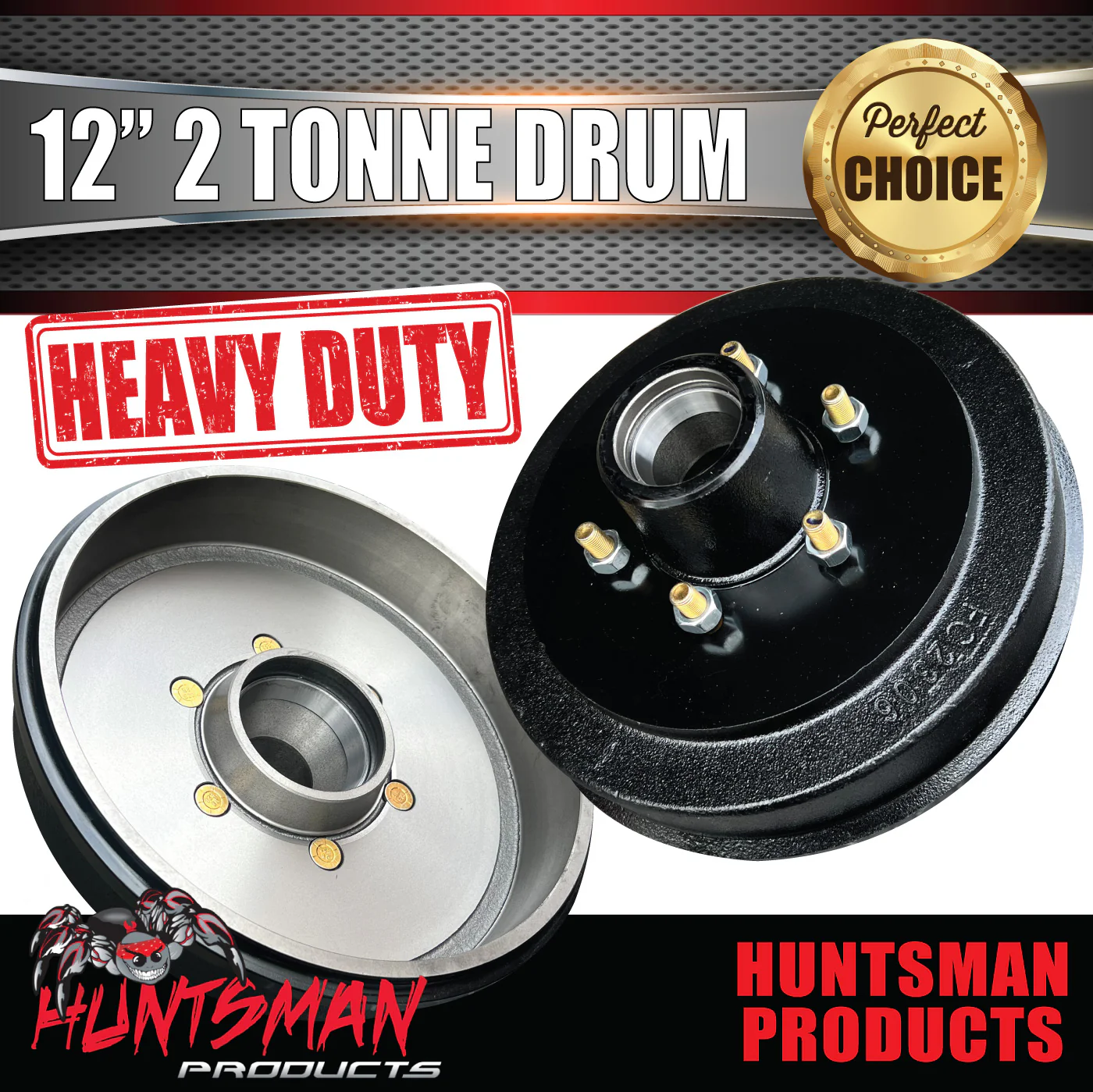 1x 12" 2 Tonne 6 Stud Caravan Trailer Electric Brake Drum & Bearings. Suits Alko & Huntsman - Image 4