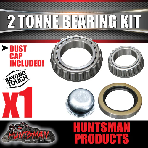 1x 2 Tonne 2000Kg Trailer Caravan Bearing Kit HR30210 & 15123-15245 suit Huntsman Alko