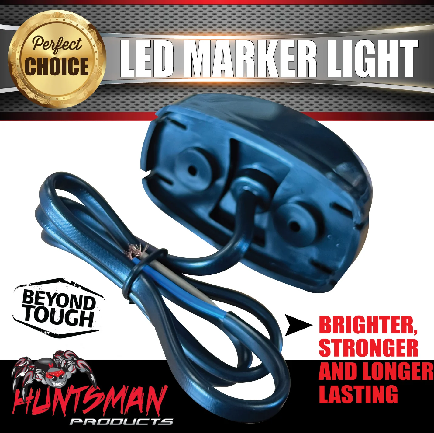 1x Huntsman Side Amber Clearance Indicator Marker LED Truck Trailer Light lamp 10-30 Volt - Image 6