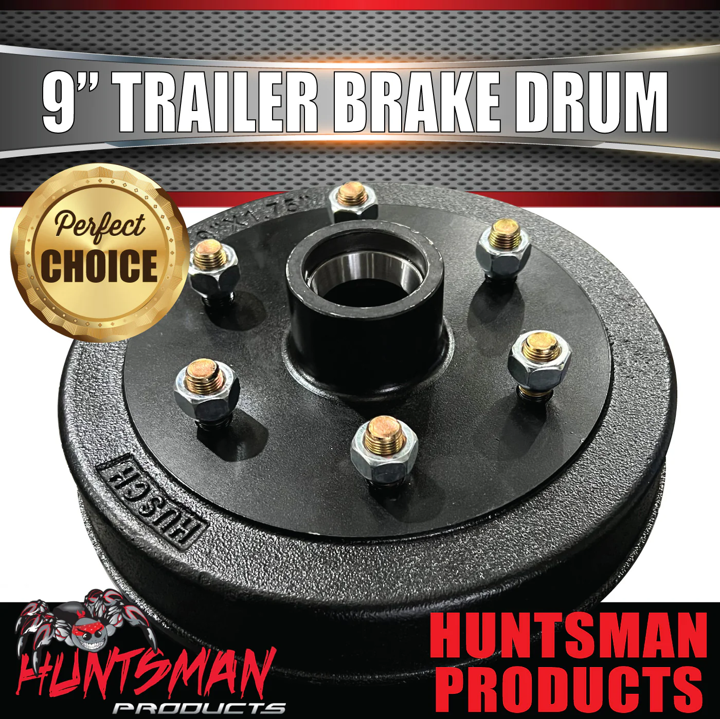 1x Mechanical Hydraulic Trailer Brake Drum 9" 6 Stud Landcruiser Pattern + SL / Ford Size Bearings - Image 4
