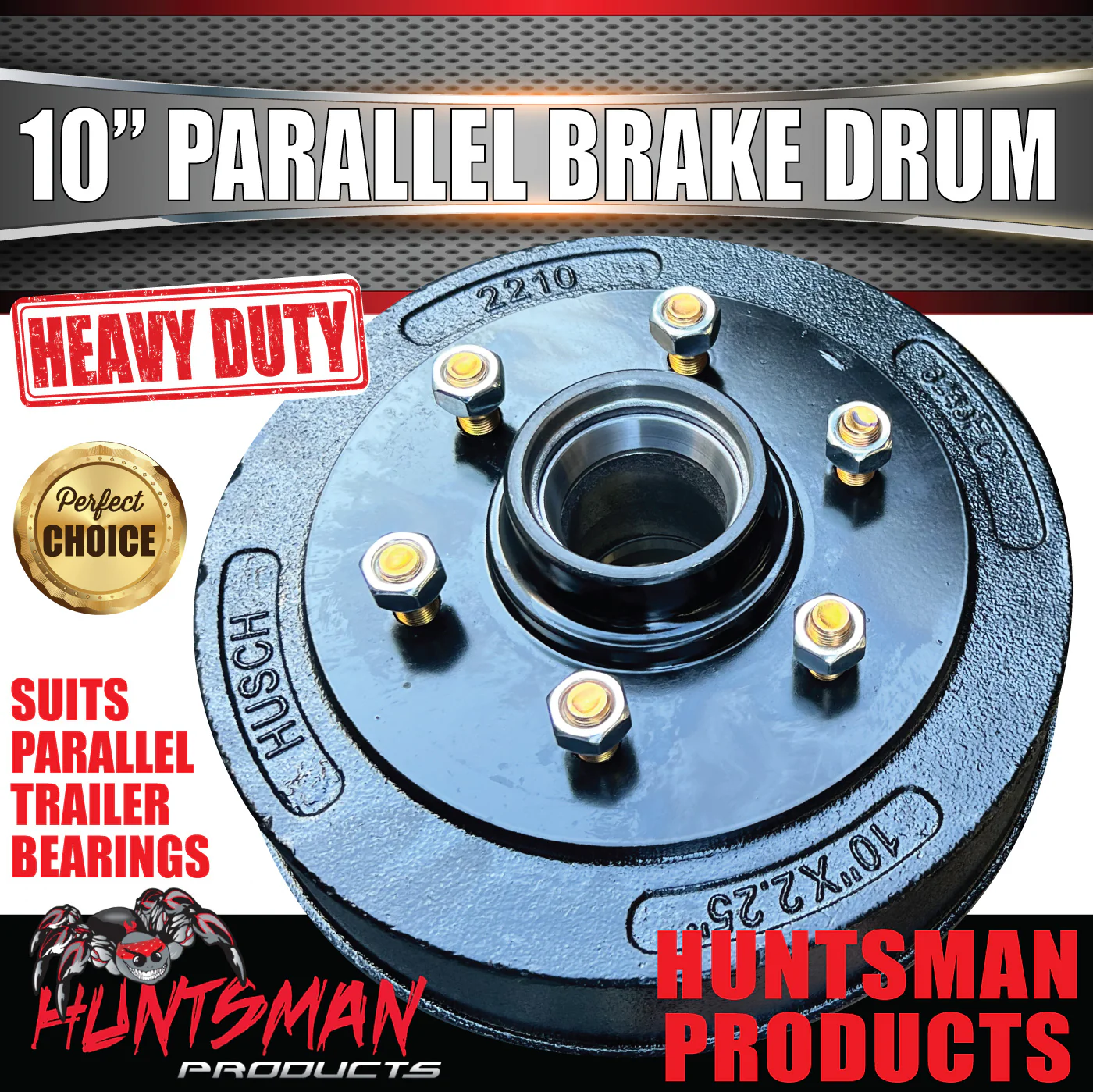 2X Trailer Caravan 10" Parallel Electric Brake Drums 6 Stud Koyo Bearings L68149 - Image 5